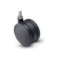 Casters Wheels & Industrial Handling Shepherd Threaded Stem Soft Tread Caster - 75mm Dia. 5/16-18 x 1 Stem Black PSF75507BK